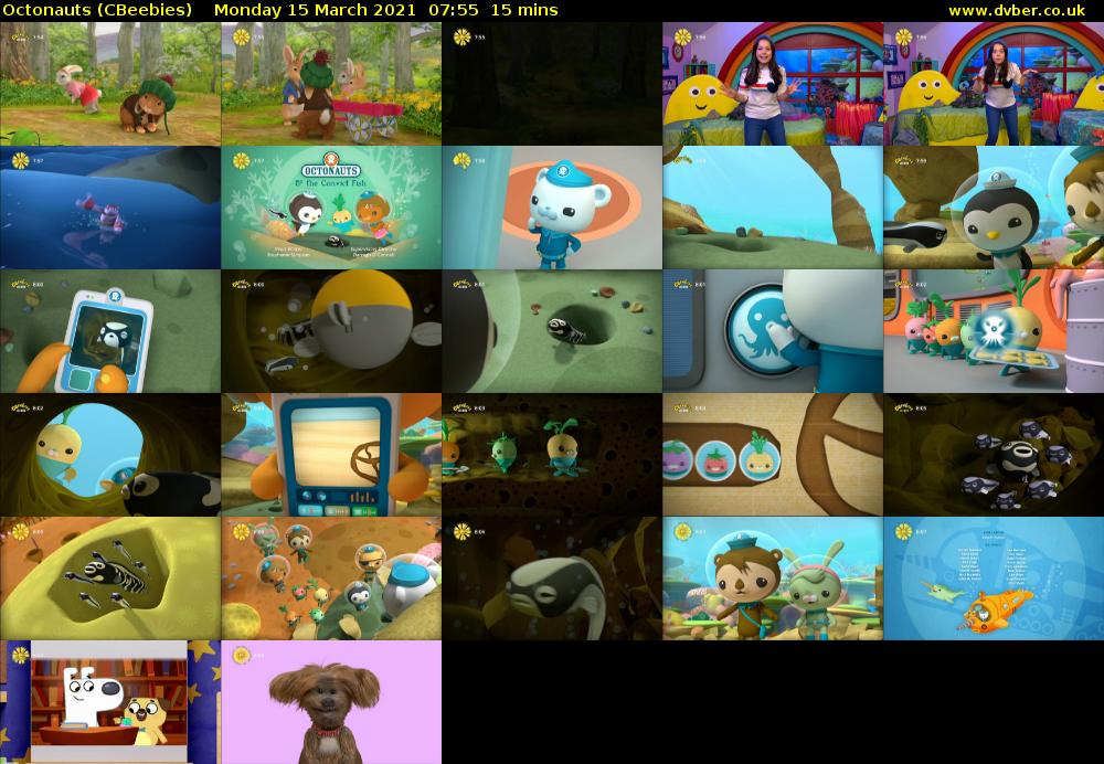 Octonauts (CBeebies) Monday 15 March 2021 07:55 - 08:10