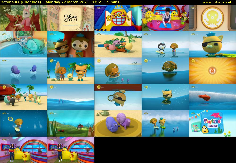 Octonauts (CBeebies) Monday 22 March 2021 07:55 - 08:10