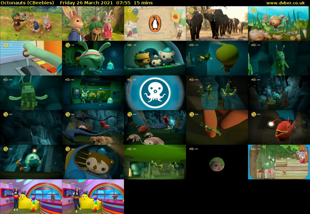 Octonauts (CBeebies) Friday 26 March 2021 07:55 - 08:10