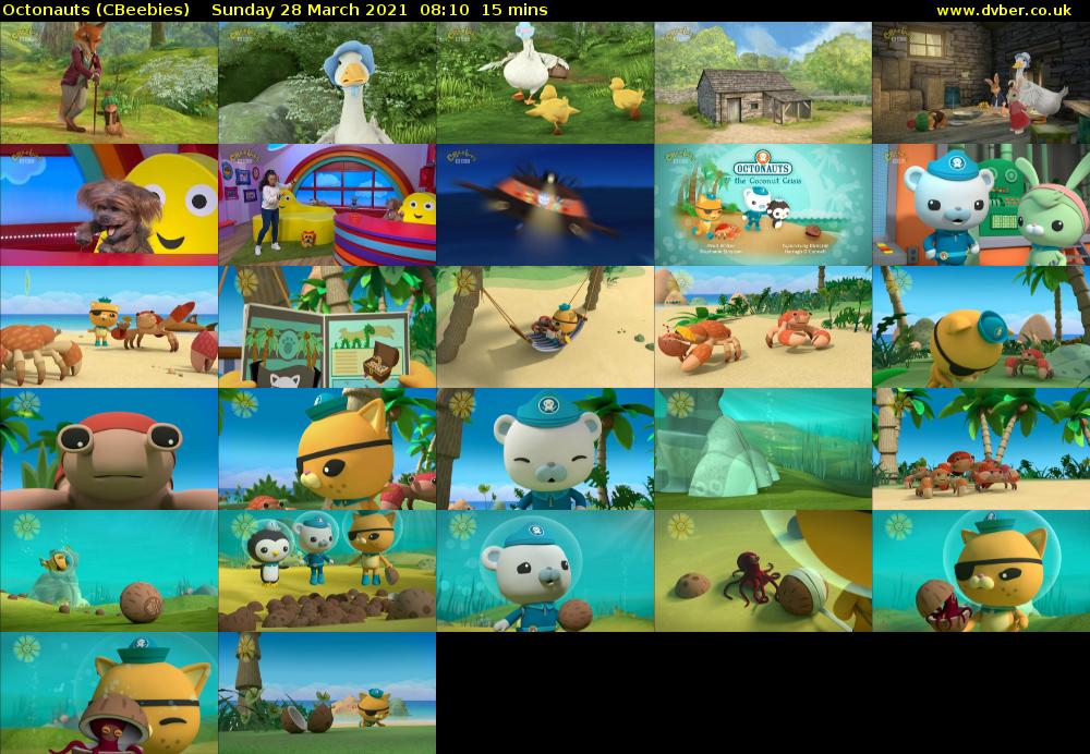Octonauts (CBeebies) Sunday 28 March 2021 08:10 - 08:25