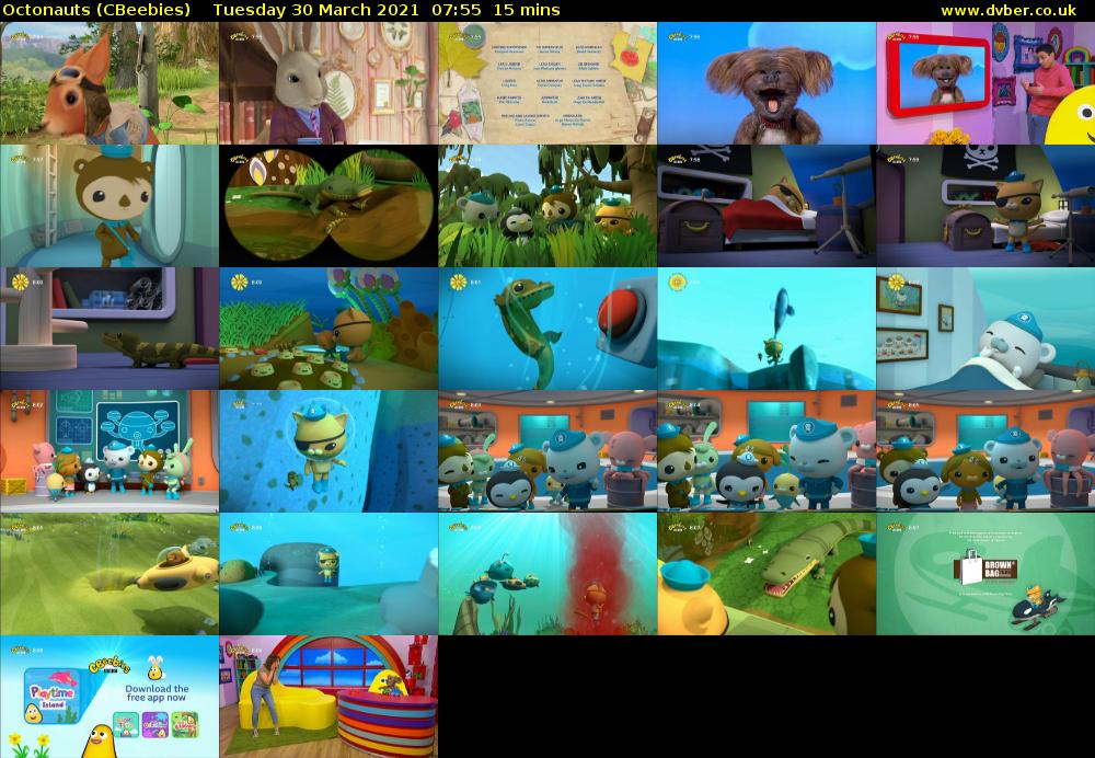 Octonauts (CBeebies) Tuesday 30 March 2021 07:55 - 08:10
