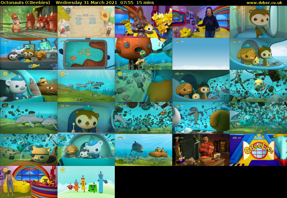 Octonauts (CBeebies) Wednesday 31 March 2021 07:55 - 08:10