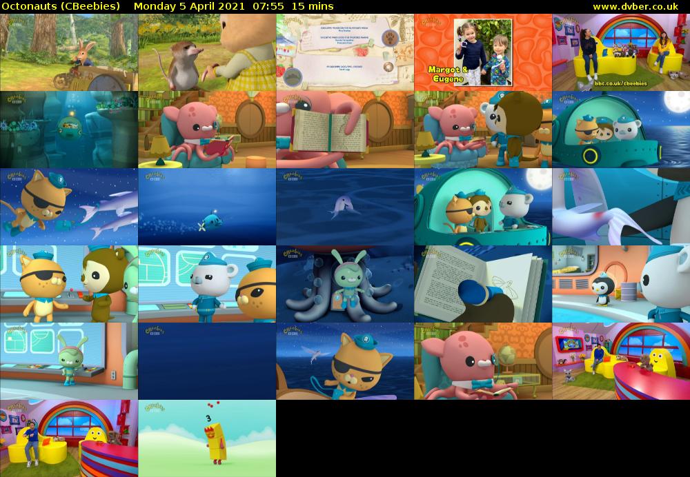 Octonauts (CBeebies) Monday 5 April 2021 07:55 - 08:10