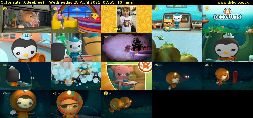 Octonauts (CBeebies) Wednesday 28 April 2021 07:55 - 08:05