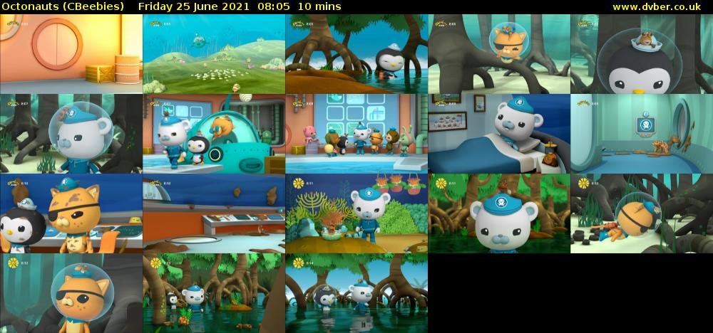 Octonauts (CBeebies) Friday 25 June 2021 08:05 - 08:15