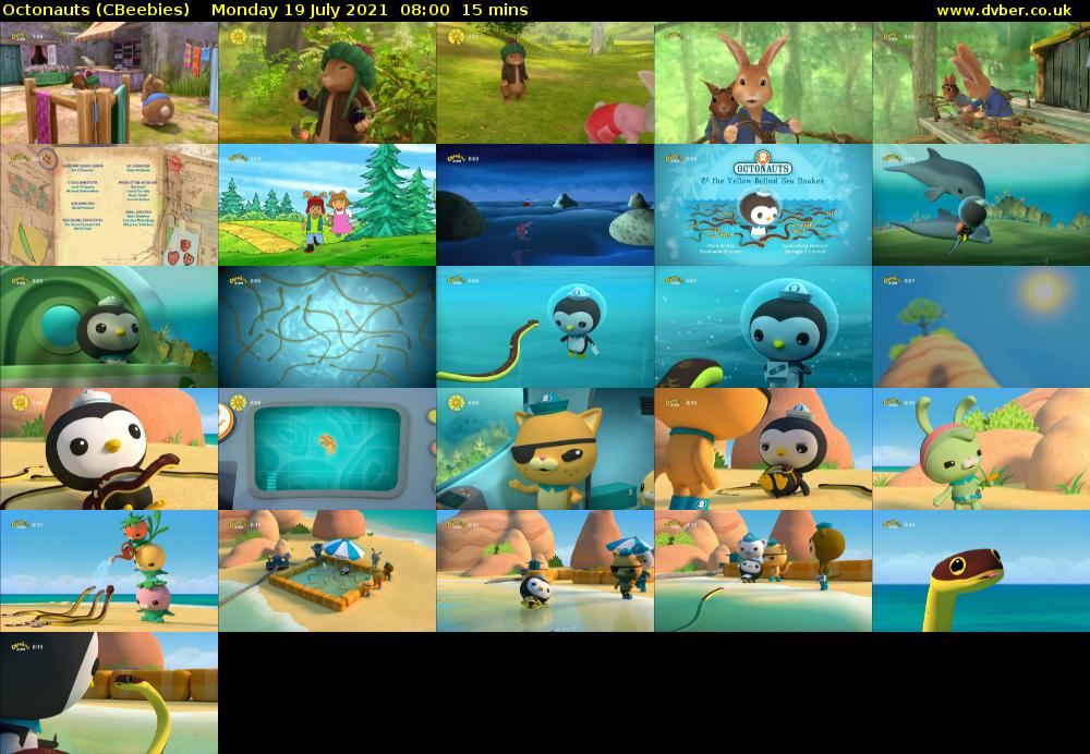 Octonauts (CBeebies) Monday 19 July 2021 08:00 - 08:15