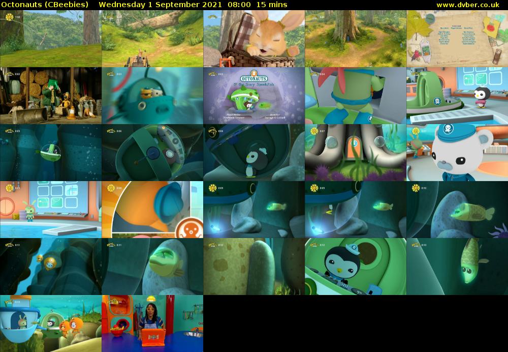 Octonauts (CBeebies) Wednesday 1 September 2021 08:00 - 08:15