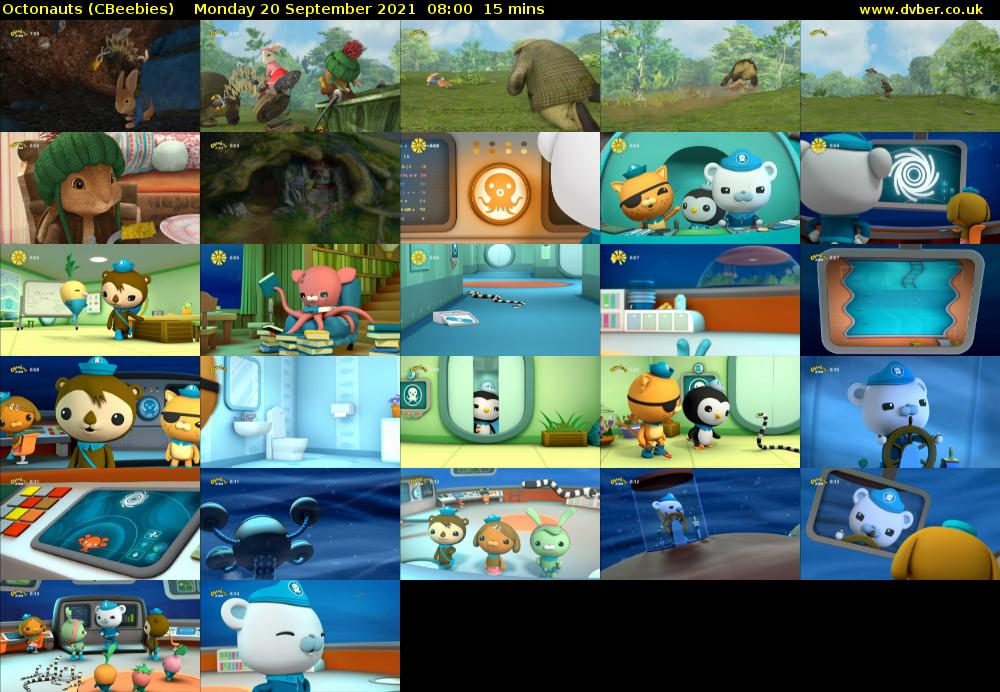 Octonauts (CBeebies) Monday 20 September 2021 08:00 - 08:15