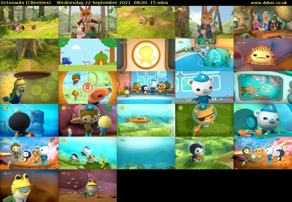 Octonauts (CBeebies) Wednesday 22 September 2021 08:00 - 08:15