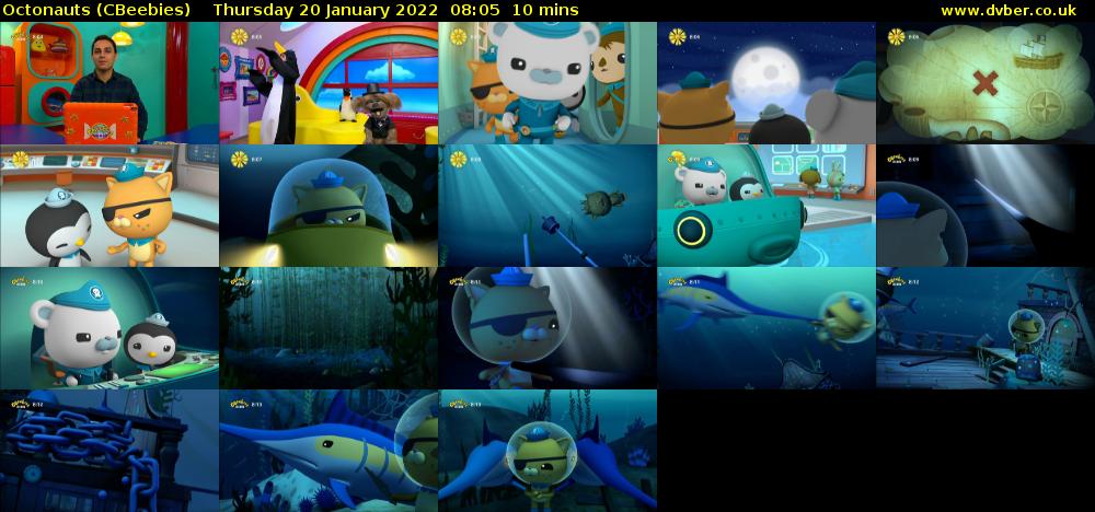 Octonauts (CBeebies) Thursday 20 January 2022 08:05 - 08:15