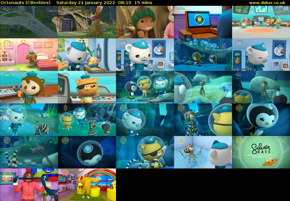 Octonauts (CBeebies) Saturday 22 January 2022 08:10 - 08:25