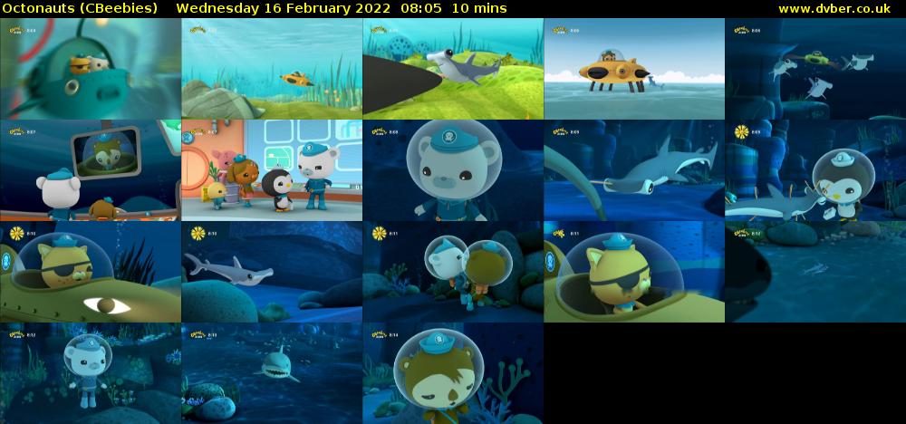Octonauts (CBeebies) Wednesday 16 February 2022 08:05 - 08:15