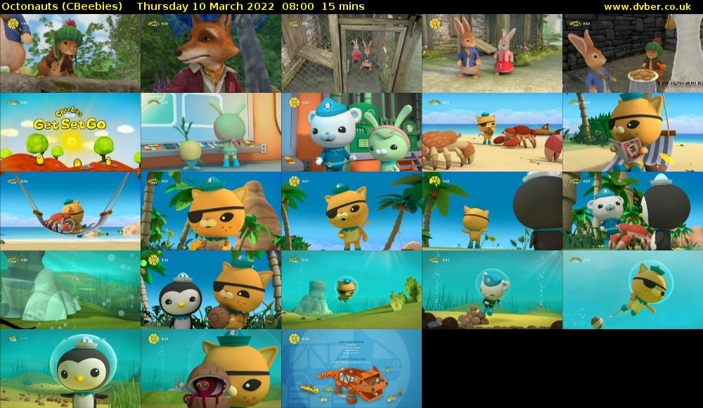 Octonauts (CBeebies) Thursday 10 March 2022 08:00 - 08:15