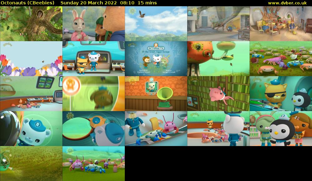 Octonauts (CBeebies) Sunday 20 March 2022 08:10 - 08:25