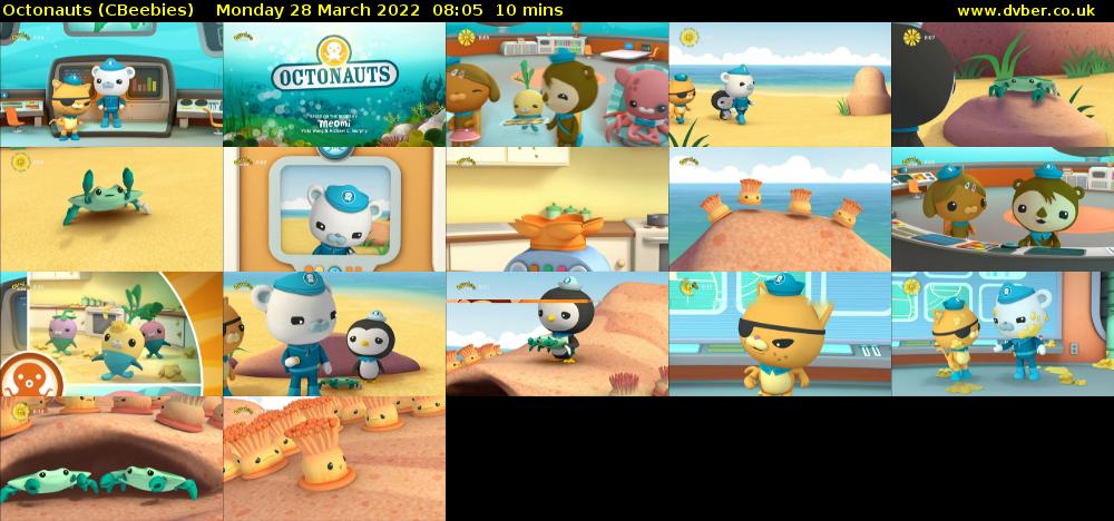 Octonauts (CBeebies) Monday 28 March 2022 08:05 - 08:15