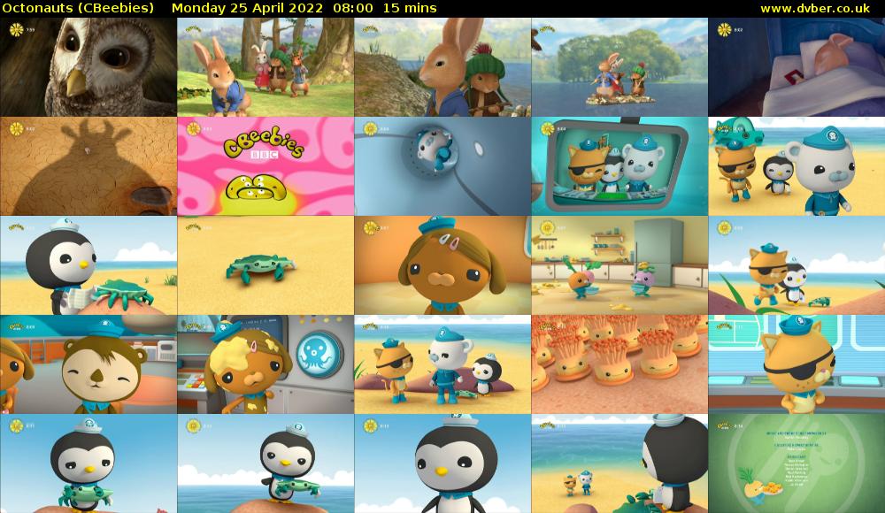 Octonauts (CBeebies) Monday 25 April 2022 08:00 - 08:15