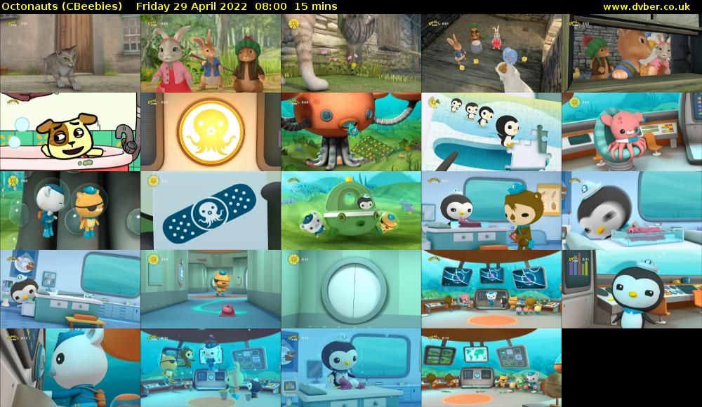Octonauts (CBeebies) Friday 29 April 2022 08:00 - 08:15