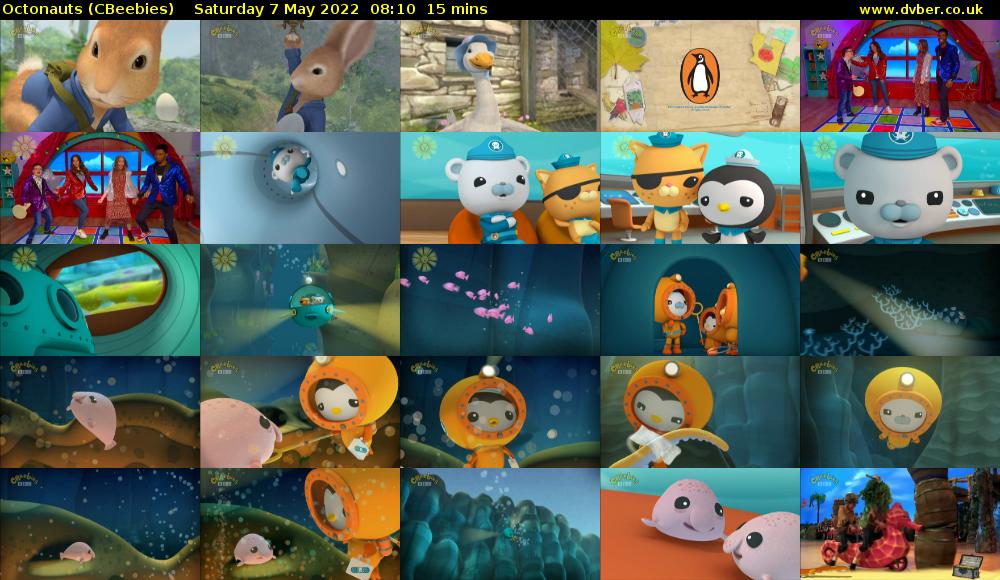 Octonauts (CBeebies) Saturday 7 May 2022 08:10 - 08:25