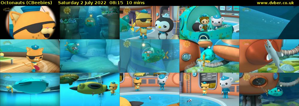 Octonauts (CBeebies) Saturday 2 July 2022 08:15 - 08:25
