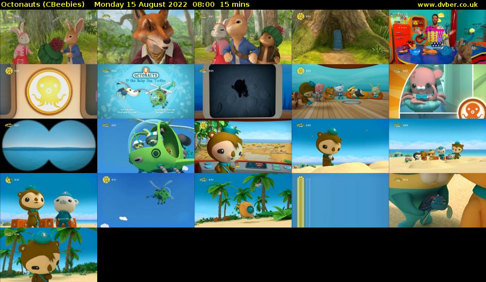 Octonauts (CBeebies) Monday 15 August 2022 08:00 - 08:15