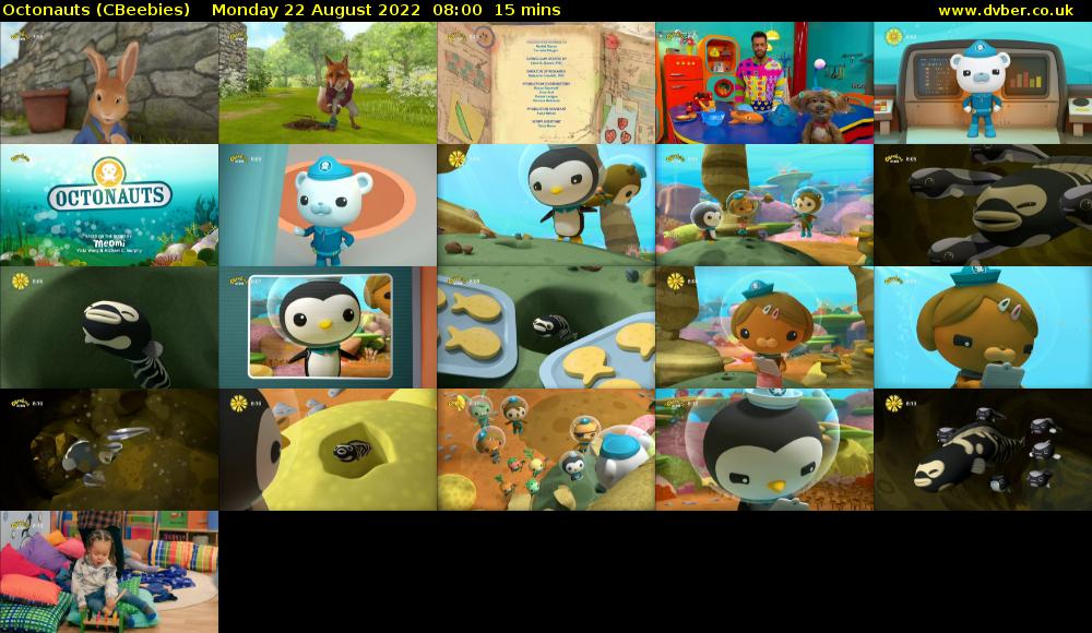 Octonauts (CBeebies) Monday 22 August 2022 08:00 - 08:15
