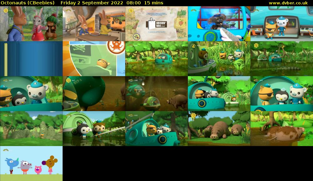 Octonauts (CBeebies) Friday 2 September 2022 08:00 - 08:15