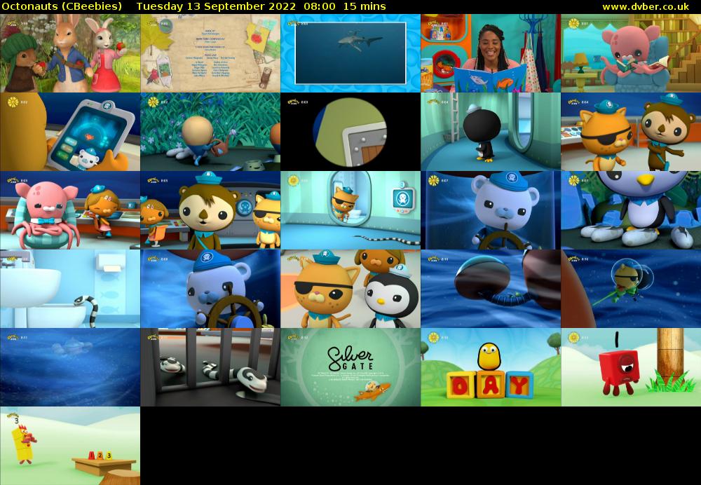 Octonauts (CBeebies) Tuesday 13 September 2022 08:00 - 08:15