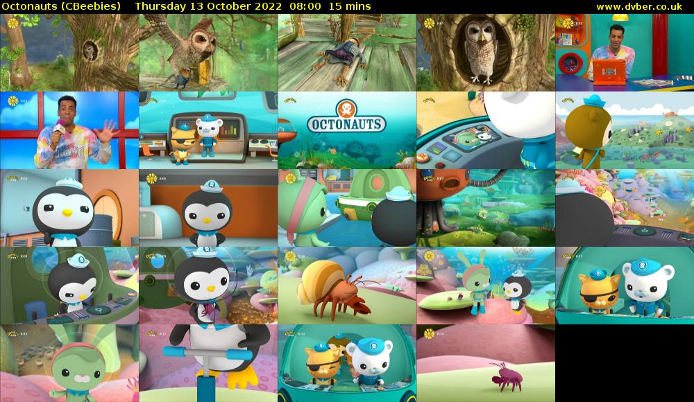 Octonauts (CBeebies) Thursday 13 October 2022 08:00 - 08:15