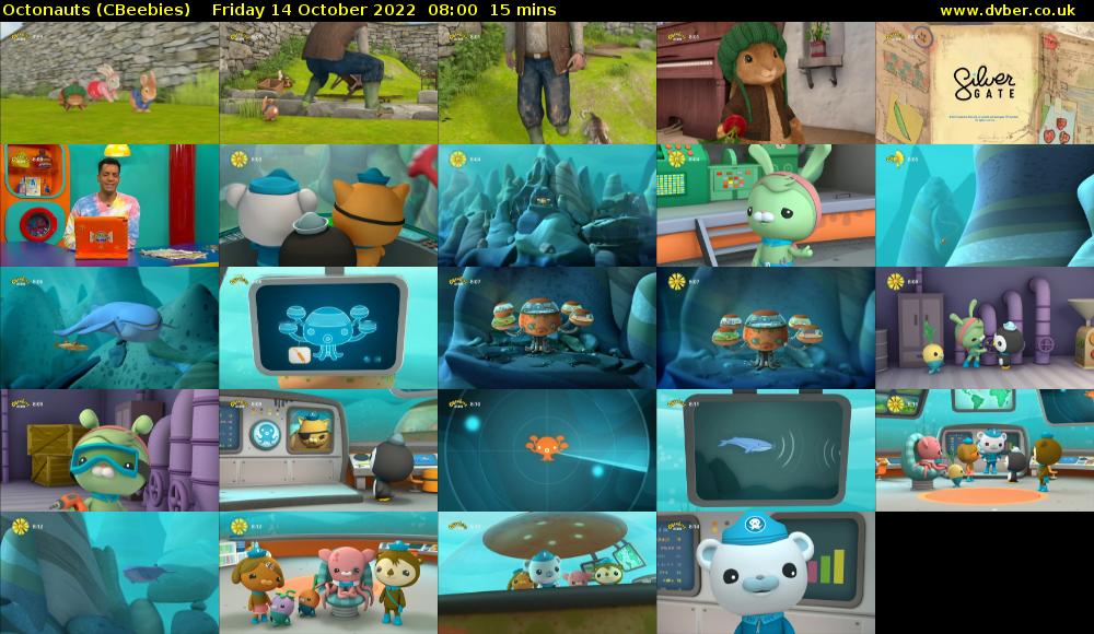 Octonauts (CBeebies) Friday 14 October 2022 08:00 - 08:15