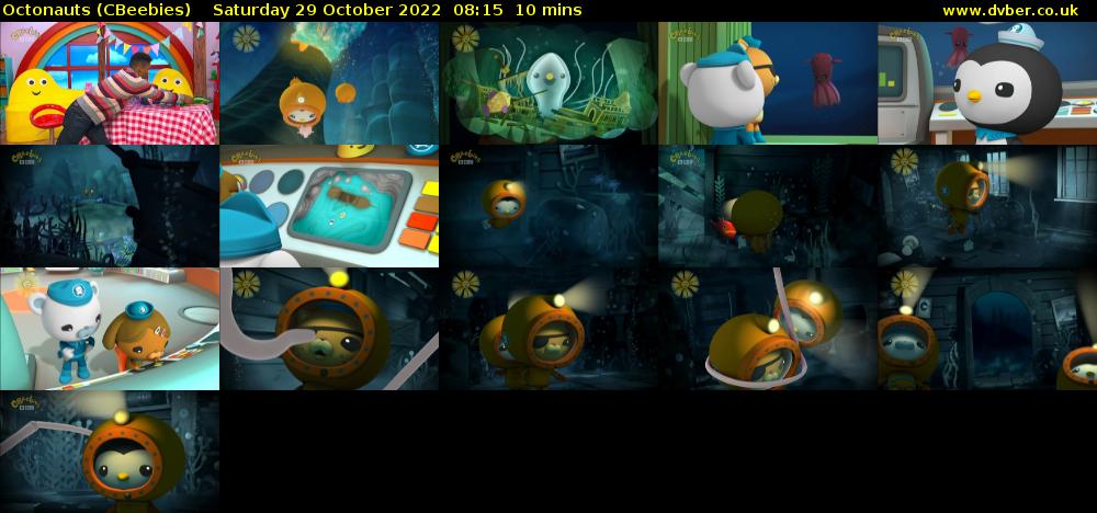 Octonauts (CBeebies) Saturday 29 October 2022 08:15 - 08:25