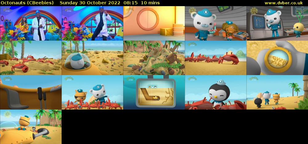 Octonauts (CBeebies) Sunday 30 October 2022 08:15 - 08:25