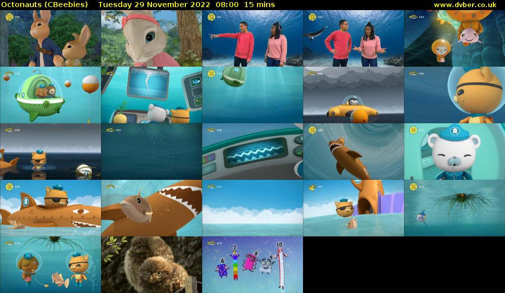 Octonauts (CBeebies) Tuesday 29 November 2022 08:00 - 08:15