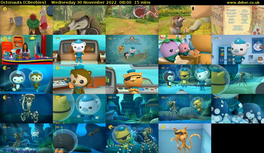 Octonauts (CBeebies) Wednesday 30 November 2022 08:00 - 08:15