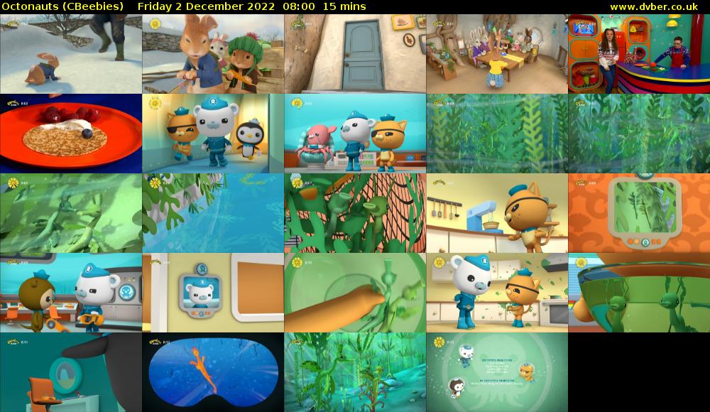 Octonauts (CBeebies) Friday 2 December 2022 08:00 - 08:15