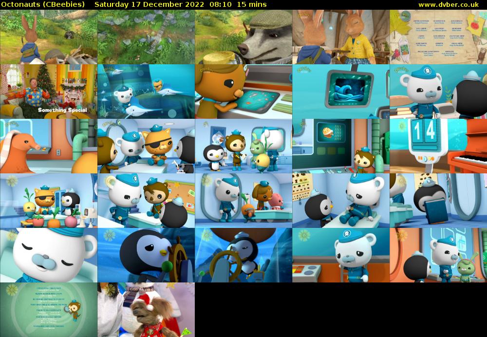 Octonauts (CBeebies) Saturday 17 December 2022 08:10 - 08:25