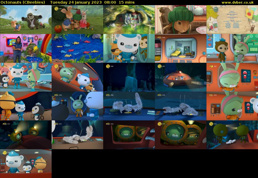 Octonauts (CBeebies) Tuesday 24 January 2023 08:00 - 08:15