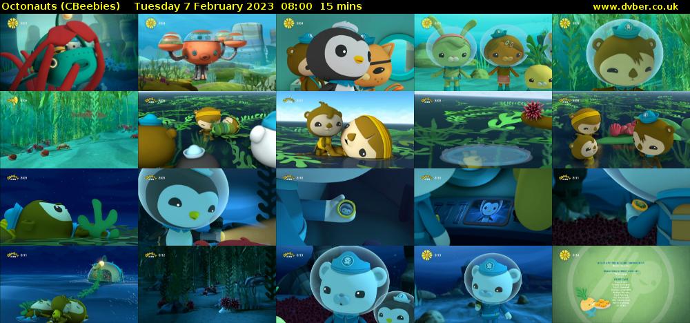 Octonauts (CBeebies) Tuesday 7 February 2023 08:00 - 08:15