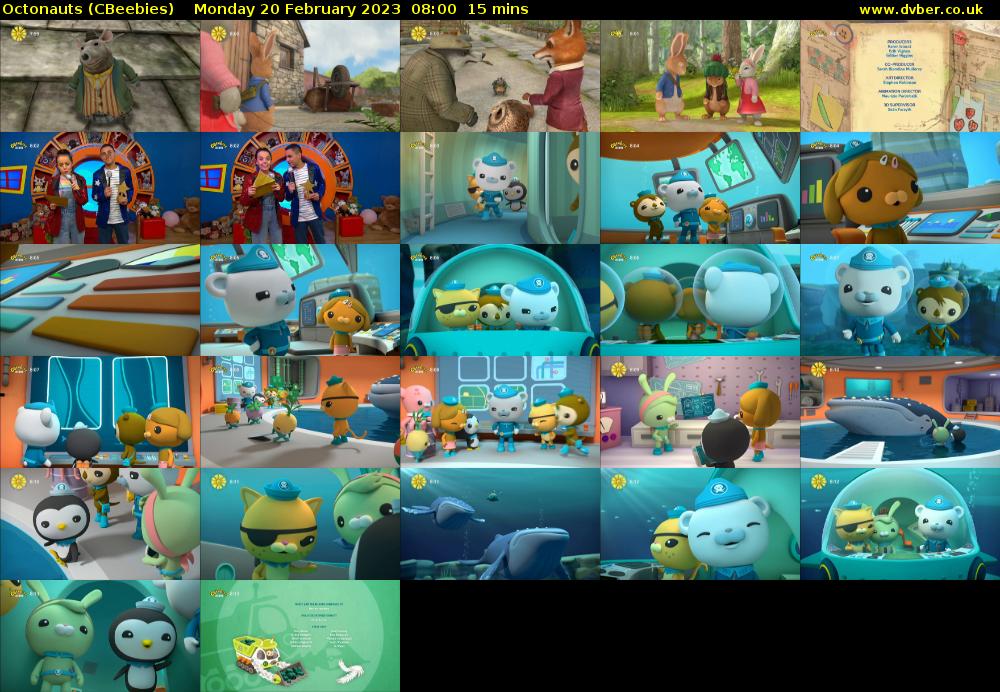 Octonauts (CBeebies) Monday 20 February 2023 08:00 - 08:15
