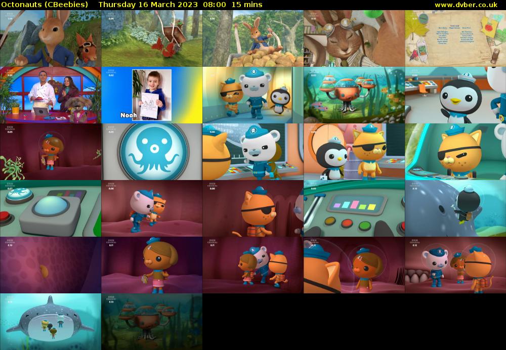 Octonauts (CBeebies) Thursday 16 March 2023 08:00 - 08:15
