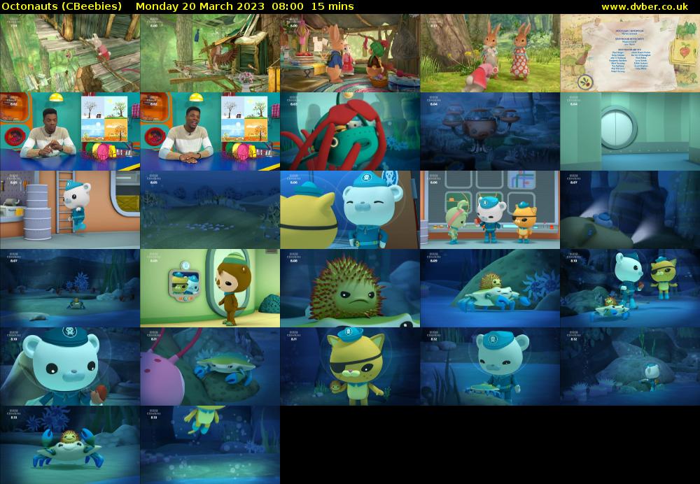 Octonauts (CBeebies) Monday 20 March 2023 08:00 - 08:15