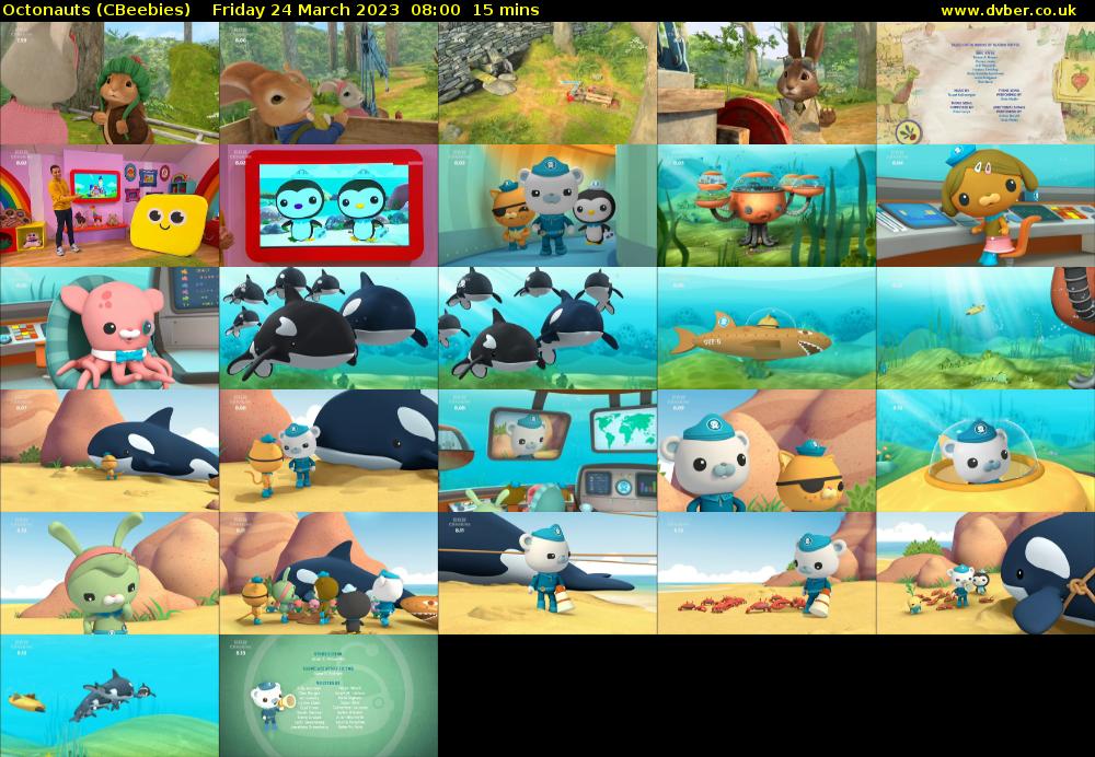 Octonauts (CBeebies) Friday 24 March 2023 08:00 - 08:15