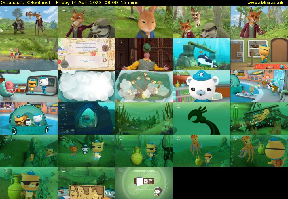 Octonauts (CBeebies) Friday 14 April 2023 08:00 - 08:15