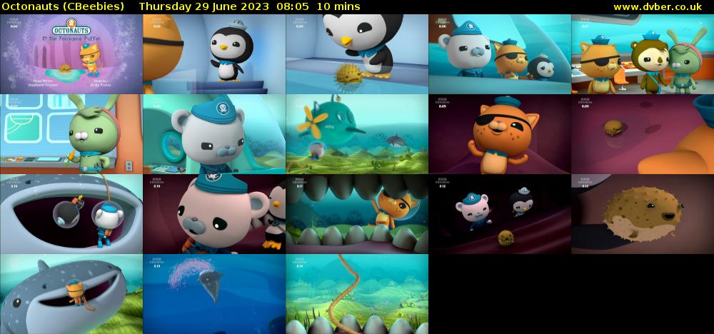 Octonauts (CBeebies) Thursday 29 June 2023 08:05 - 08:15