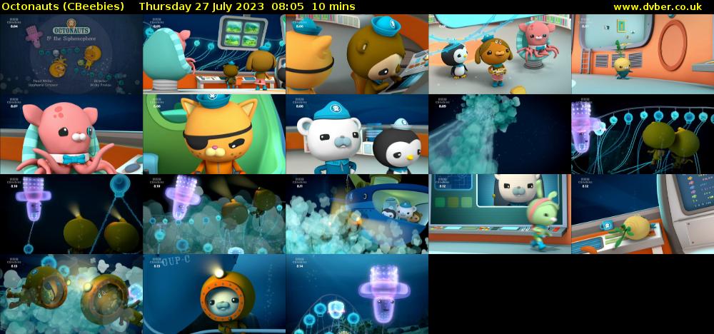 Octonauts (CBeebies) Thursday 27 July 2023 08:05 - 08:15