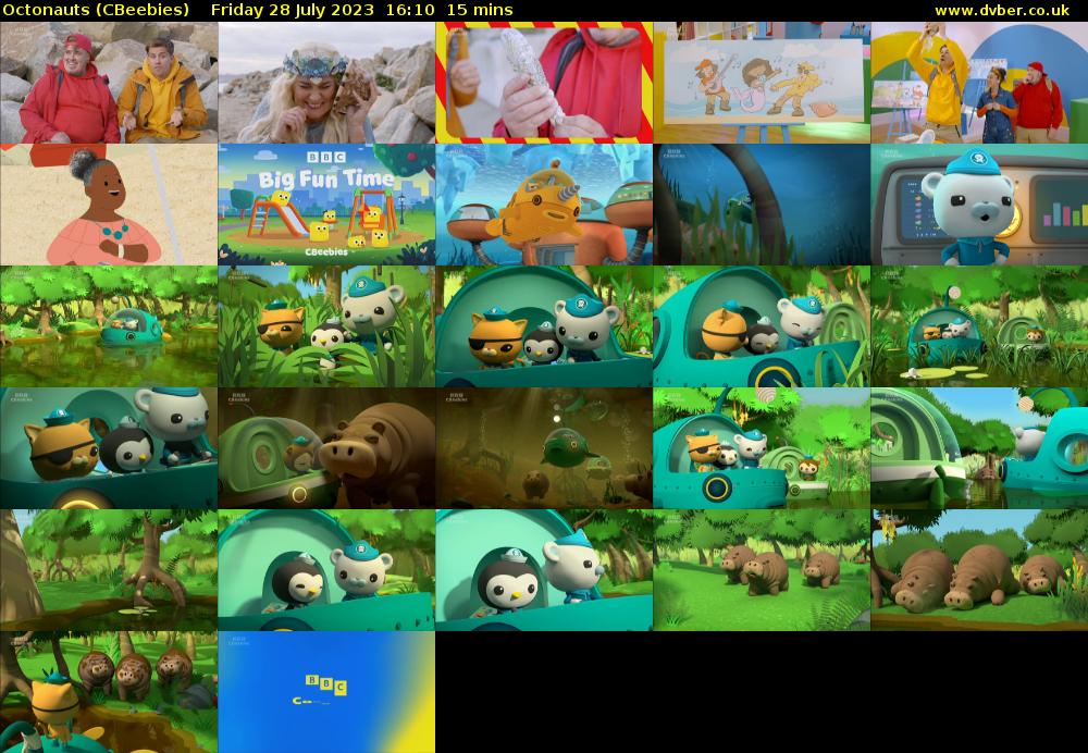 Octonauts (CBeebies) Friday 28 July 2023 16:10 - 16:25