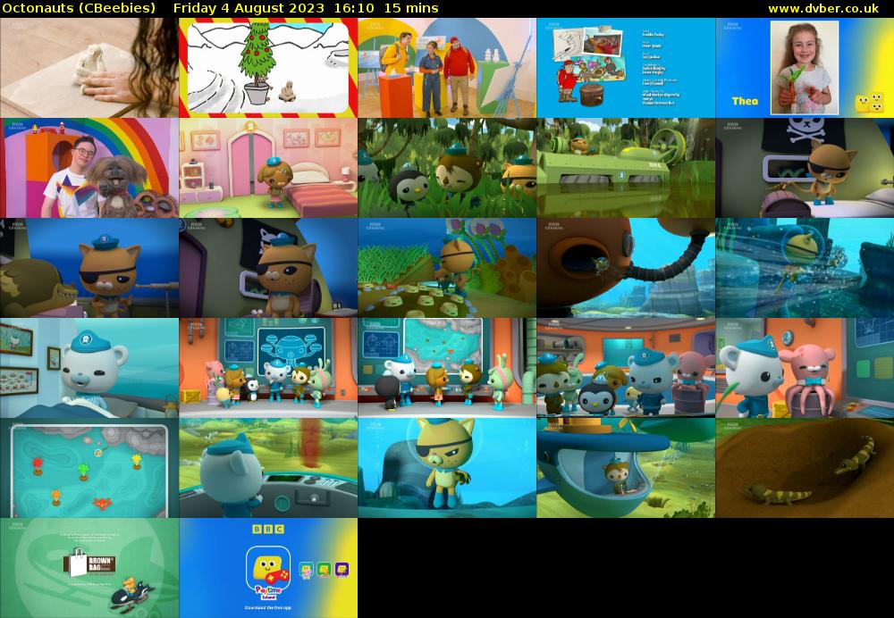 Octonauts (CBeebies) Friday 4 August 2023 16:10 - 16:25