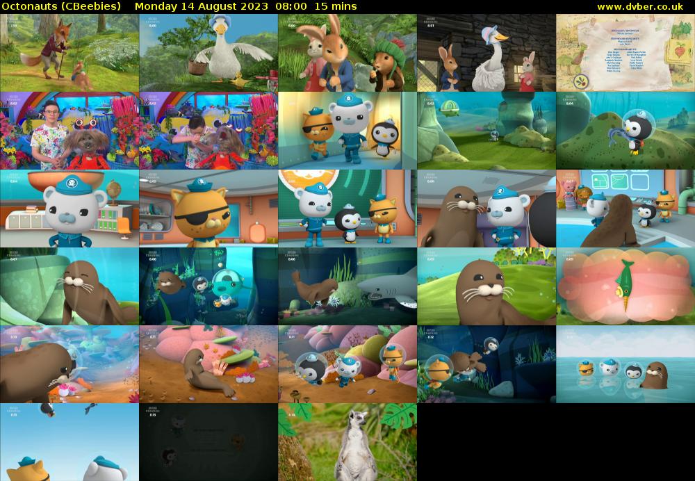 Octonauts (CBeebies) Monday 14 August 2023 08:00 - 08:15