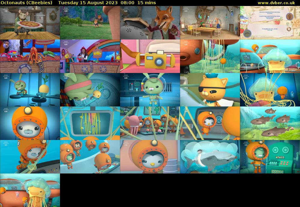 Octonauts (CBeebies) Tuesday 15 August 2023 08:00 - 08:15