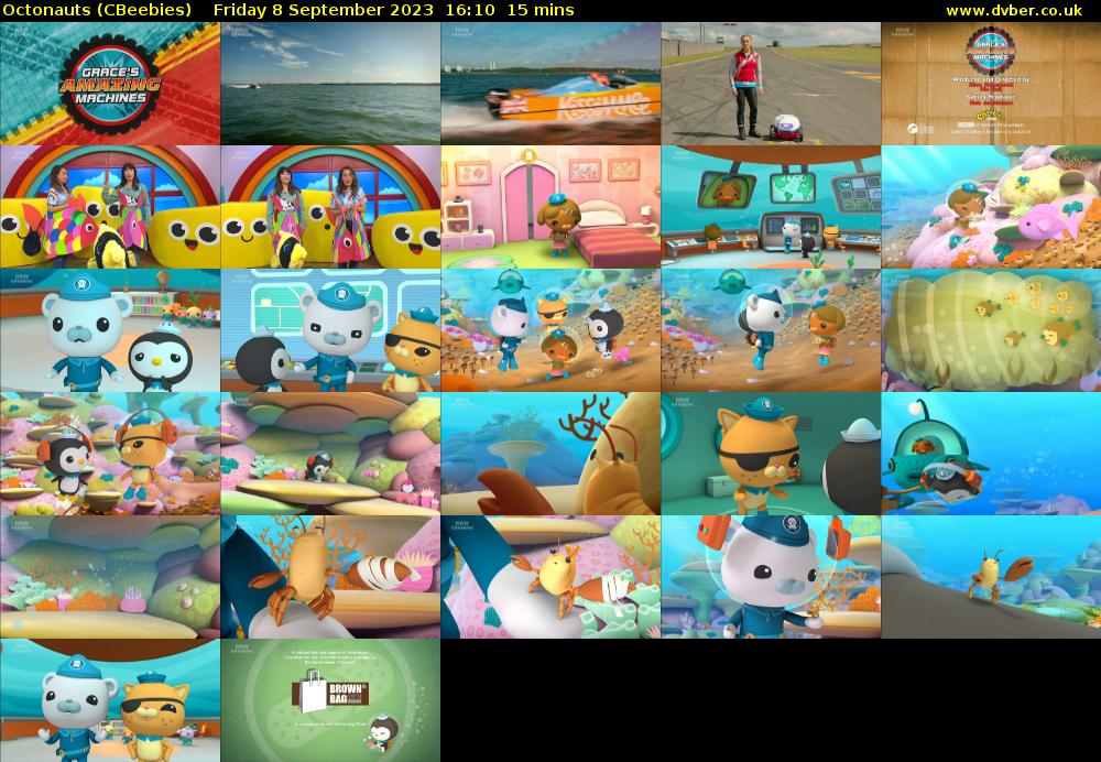 Octonauts (CBeebies) Friday 8 September 2023 16:10 - 16:25