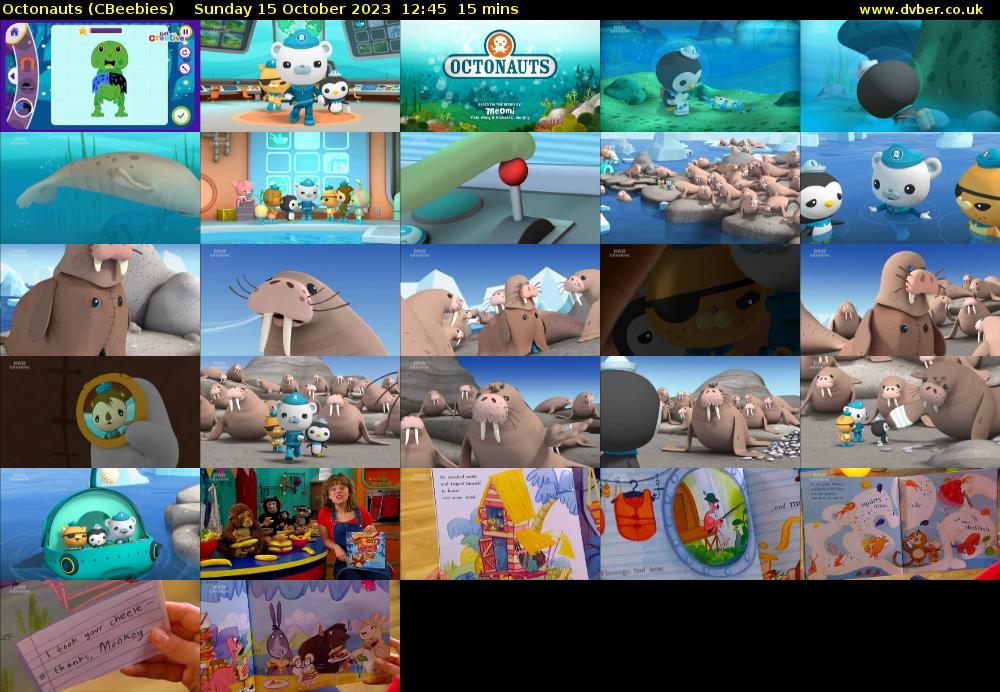Octonauts (CBeebies) Sunday 15 October 2023 12:45 - 13:00